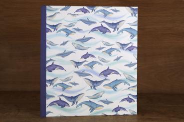 Ordner mit lustigen Fischen blaue Wale